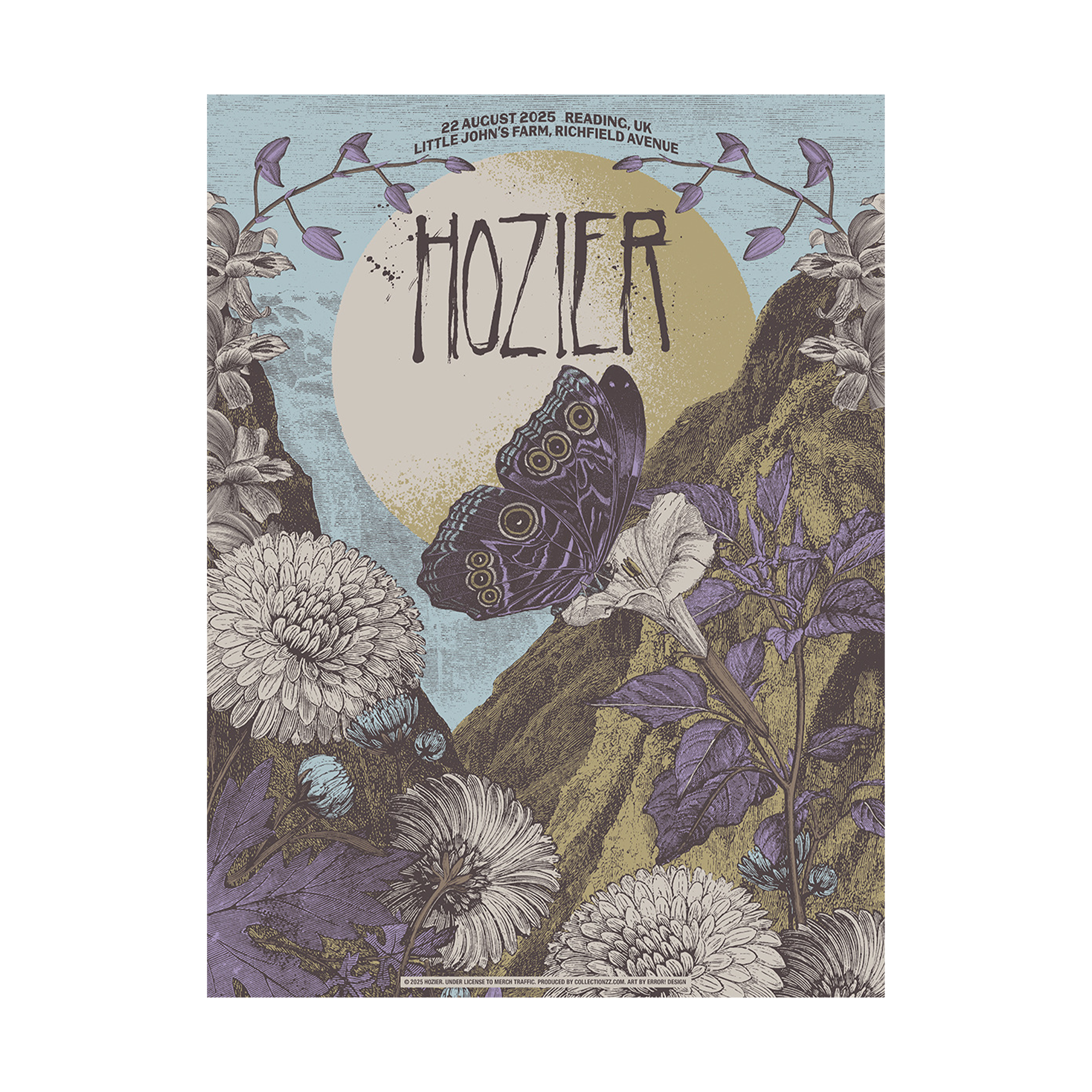 Hozier - Unreal Unearth Tour 2025 Reading Poster