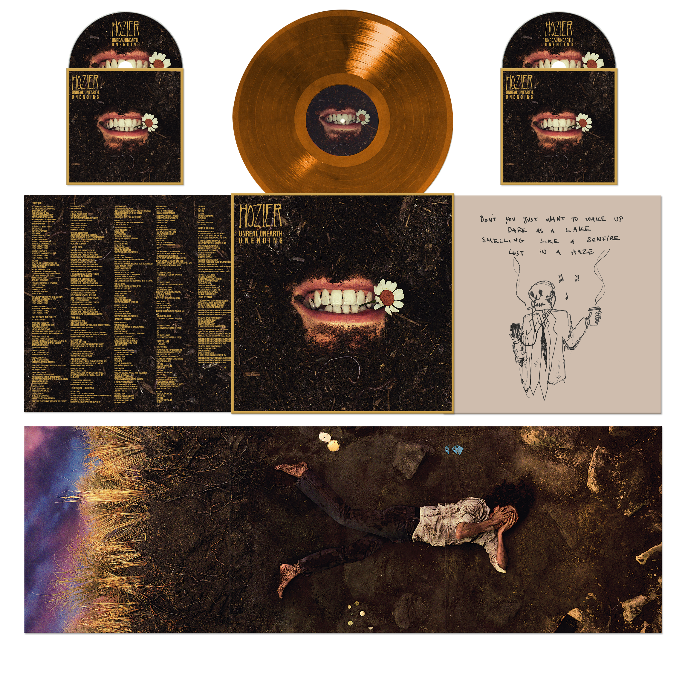Hozier – Unreal Unearth Unending Companion Edition, Raw Ochre Vinyl LP Hozier – Unreal Unearth Unending Companion Edition, Raw Ochre Vinyl LP