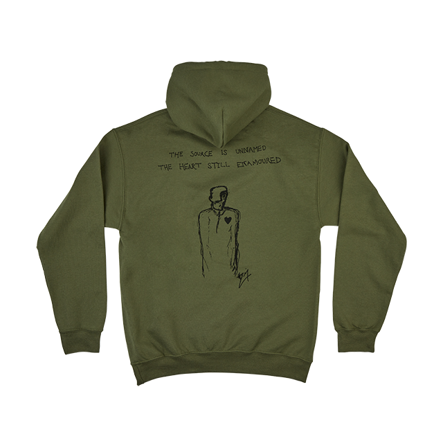 Hozier - Unknown Lyric Millitary Green Hoodie